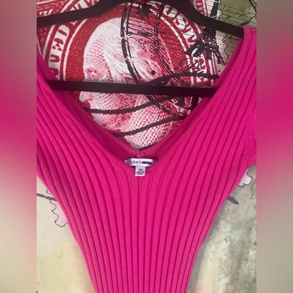 FN Hot pink sweater dress, Size XS - Picture 5 of 5